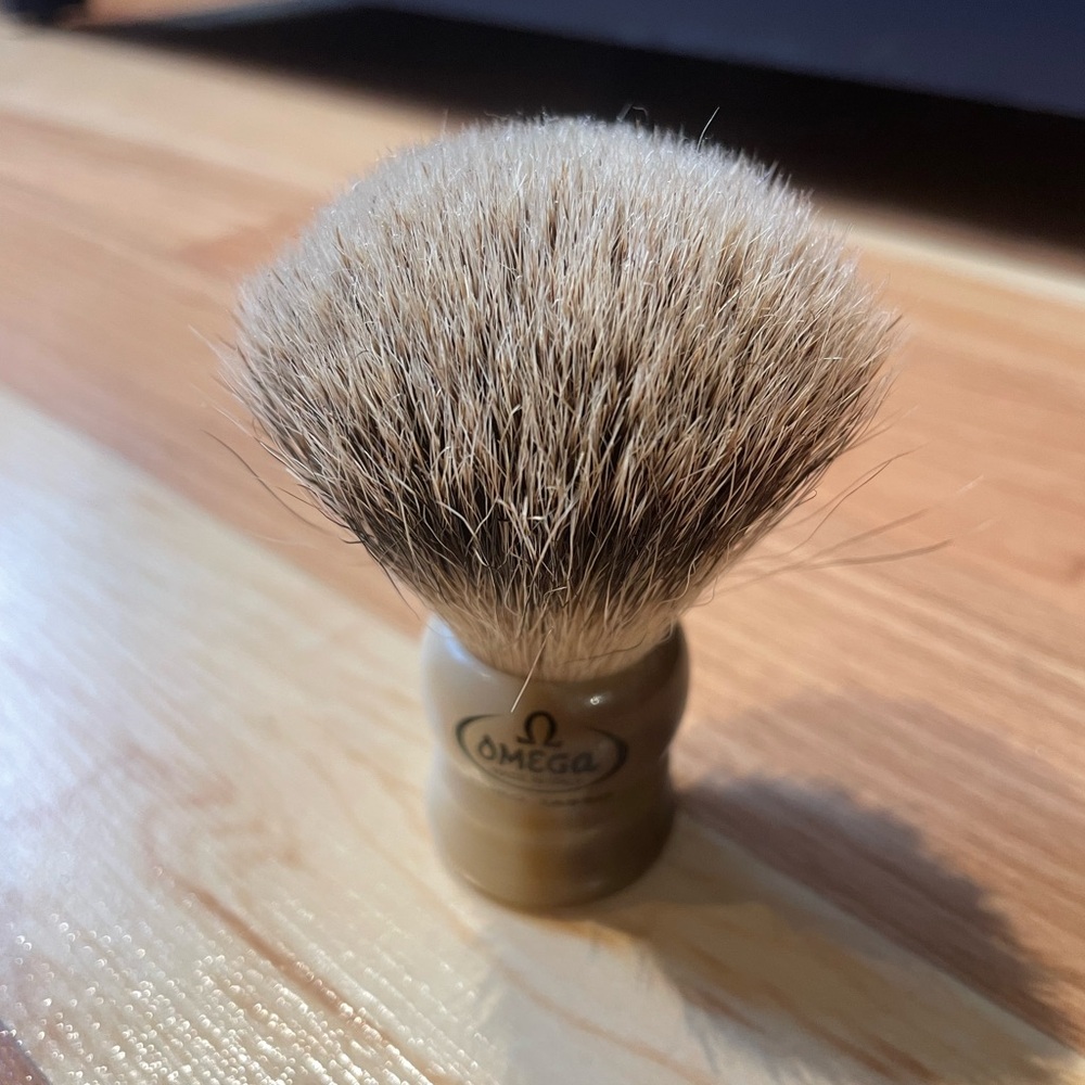 Omega Tan Shaving Brush